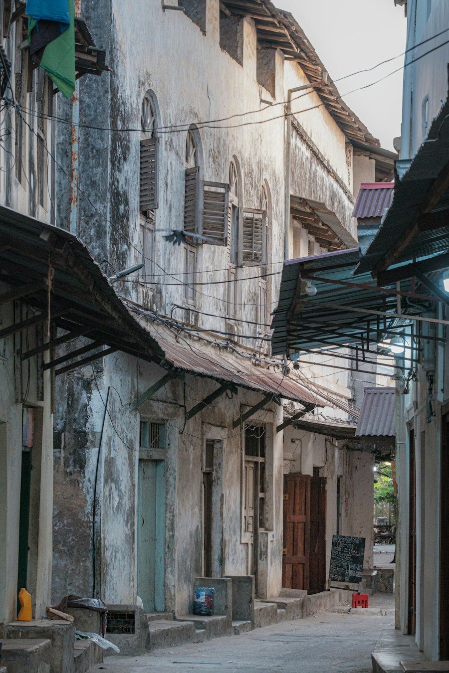 A narrow coral-stone alley in the old town